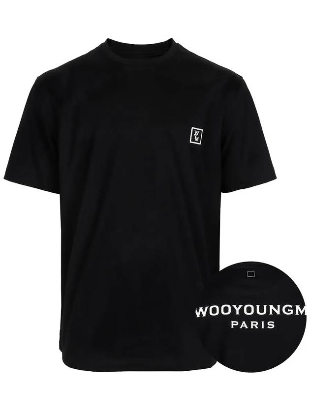 Cotton Back Logo Short Sleeve T-Shirt Black - WOOYOUNGMI - BALAAN 2