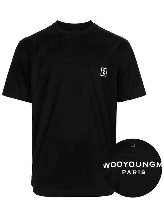 Cotton Back Logo Short Sleeve T-Shirt Black - WOOYOUNGMI - BALAAN 2