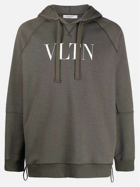 VLTN Cotton Hoodie Olive Green - VALENTINO - BALAAN 2