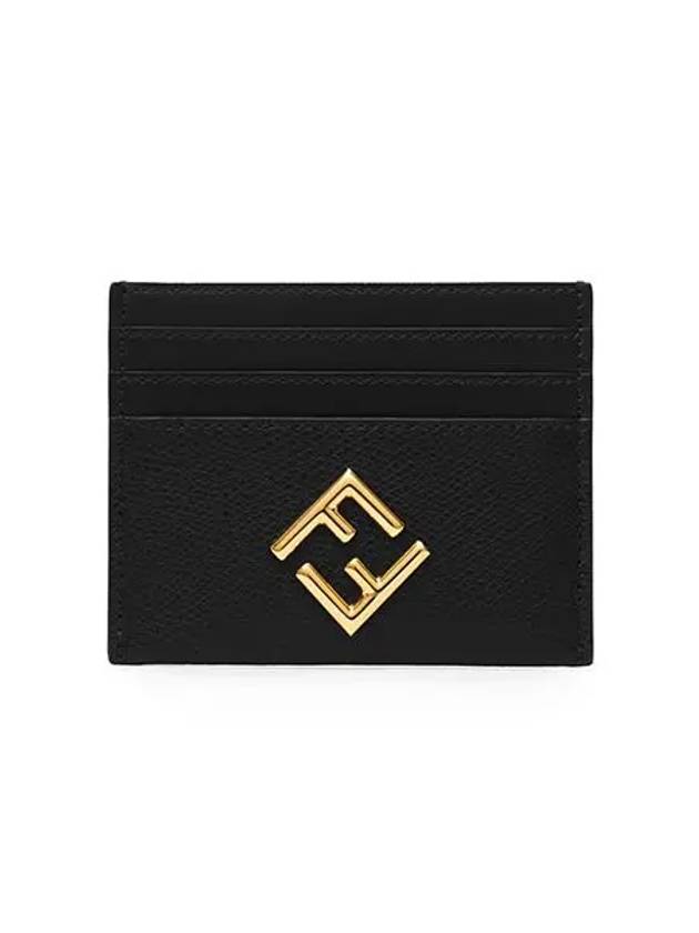 FF Diamond Card Wallet Black - FENDI - BALAAN 3