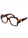 Eyewear Square Acetate Eyeglasses Havana - CELINE - BALAAN 2