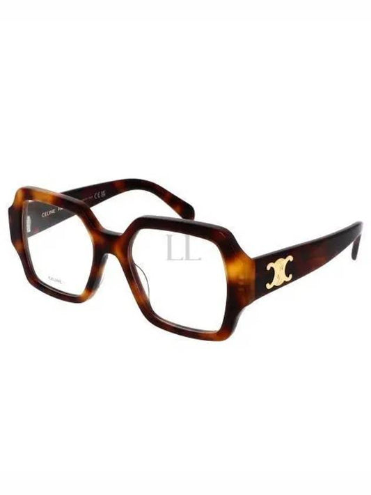 Eyewear Square Acetate Eyeglasses Havana - CELINE - BALAAN 2