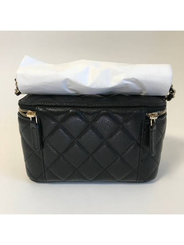 Classic Vanity Rectangular Gold Plated Black Caviar Cosmetic Bag AP1341 - CHANEL - BALAAN 10