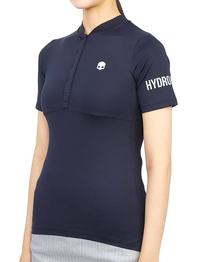 Women's Golf Serafino Classic Short Sleeve PK Shirt Navy - HYDROGEN - BALAAN 3