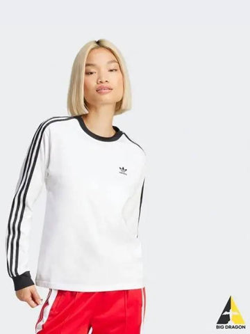 Adicolor 3 stripe regular long sleeve tee white - ADIDAS - BALAAN 1