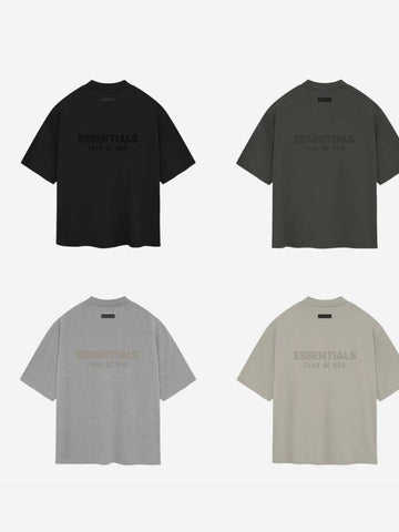 Back Logo Oversized Vneck Short Sleeve TShirt 4 Colors 125SP2442F - FEAR OF GOD ESSENTIALS - BALAAN 1