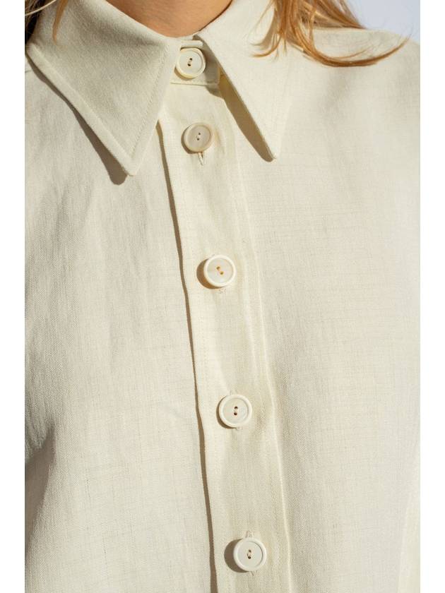 Button Linen Blend Shirt GCD264F156D6300000 - FABIANA FILIPPI - BALAAN 6