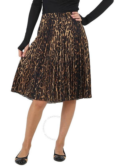 leopard midi pleated skirt - BURBERRY - BALAAN 2