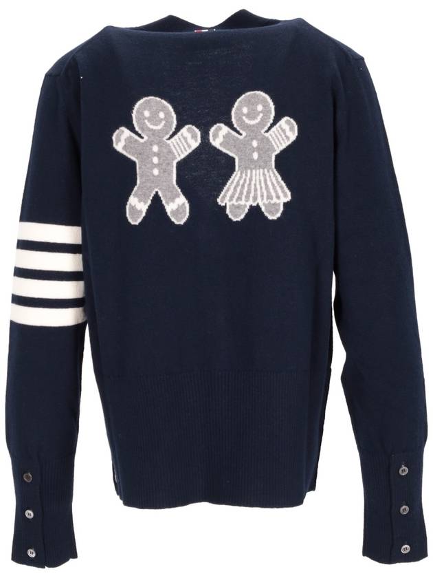 Intarsia Classic Cardigan Navy - THOM BROWNE - BALAAN 5