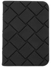 Intrecciato Flap Card Wallet Black - BOTTEGA VENETA - BALAAN 2