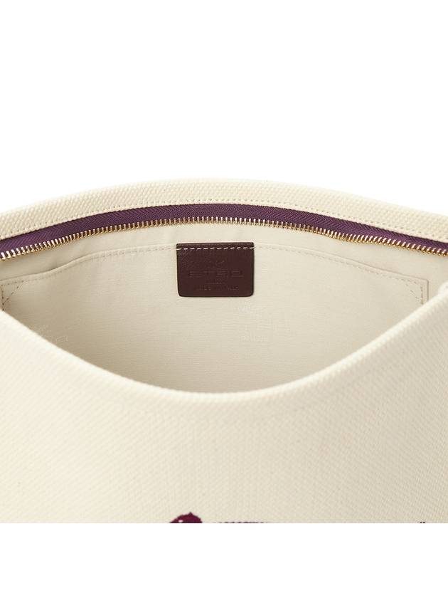 Embroidered Logo Clutch Bag Beige - ETRO - BALAAN 10