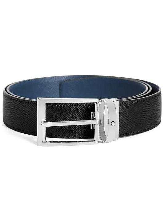 Belt suit double sided black blue sartorial 35mm 118438 - MONTBLANC - BALAAN 2