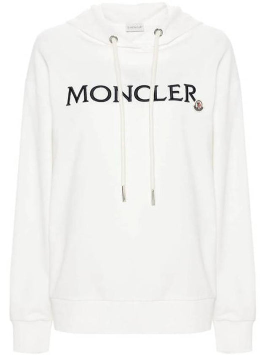 Embroidered logo hooded top white - MONCLER - BALAAN 1