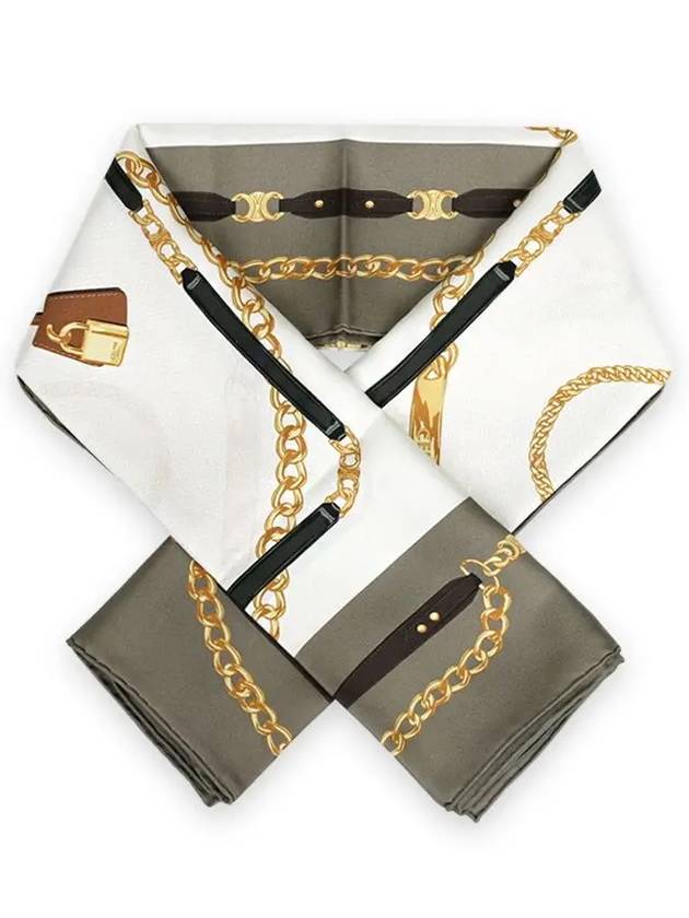 Coat Of Arms Square Silk Twill Scarf - CELINE - BALAAN 2