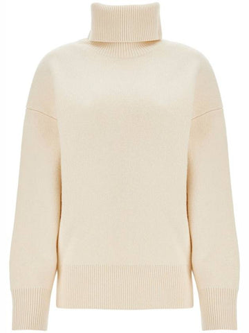 white snow wool and cashmere turtleneck for women - TOTEME - BALAAN 1