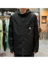 Men's SAMAKAR Logo Patch Hooded ZipUp Jacket Black 1A00152 595F3 999 - MONCLER - BALAAN 2