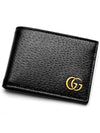 GG Marmont Leather Half Wallet Black - GUCCI - BALAAN 3