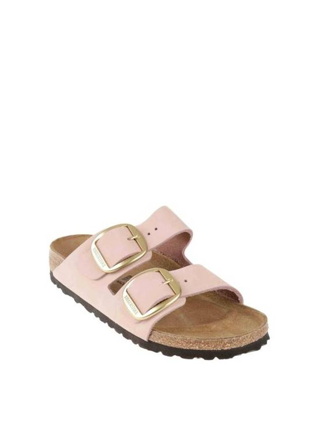 Arizona Big Buckle Nubuck Leather Slippers Pink - BIRKENSTOCK - BALAAN 3