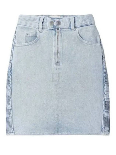 Women's Vabelia Denim H-Line Skirt Light Blue - ISABEL MARANT - BALAAN 2