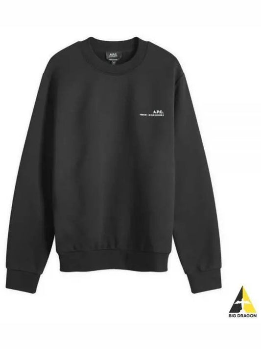 Item Logo Crew Sweatshirt Black - A.P.C. - BALAAN 2