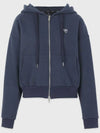 Women's Cheerleader Two-Way Zip Up Hoodie Navy - MICANE - BALAAN 1