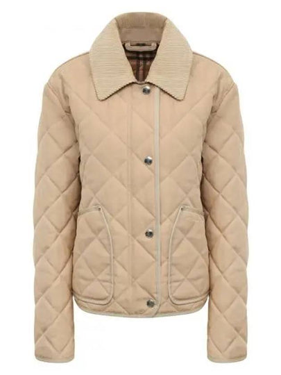 Stripe Point Collar Quilted Jacket Brown - BURBERRY - BALAAN 2