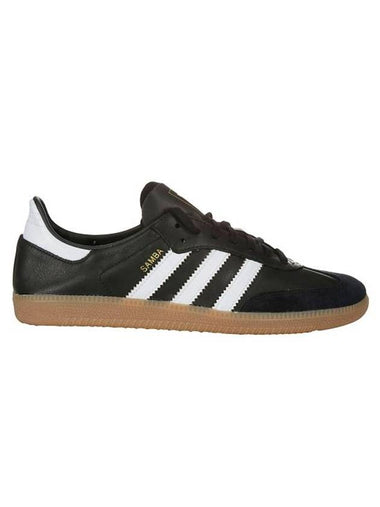 Samba Decon Leather Low Top Sneakers Core Black - ADIDAS - BALAAN 1