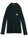 Logo Wool Cardigan Green - ROCHAS - BALAAN 2