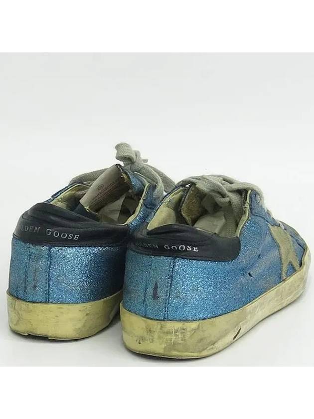 Blue Glitter Superstar Women s Sneakers 230 - GOLDEN GOOSE - BALAAN 5