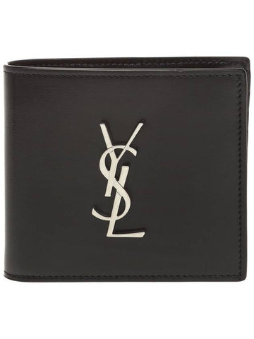 Logo Plaque Bicycle Wallet Black - SAINT LAURENT - 1