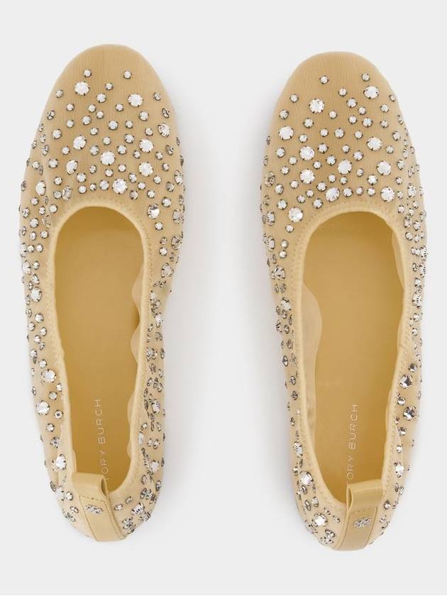 Crystal Ballerinas - Tory Burch - Nylon - Beige - TORY BURCH - BALAAN 4