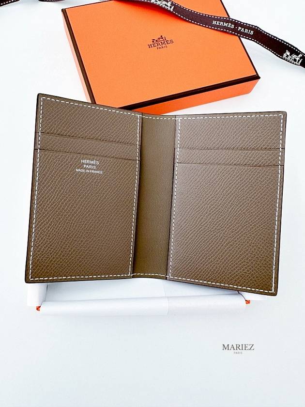 MC² Euclide Card Holder Epsom Etoupe Brown - HERMES - BALAAN 3