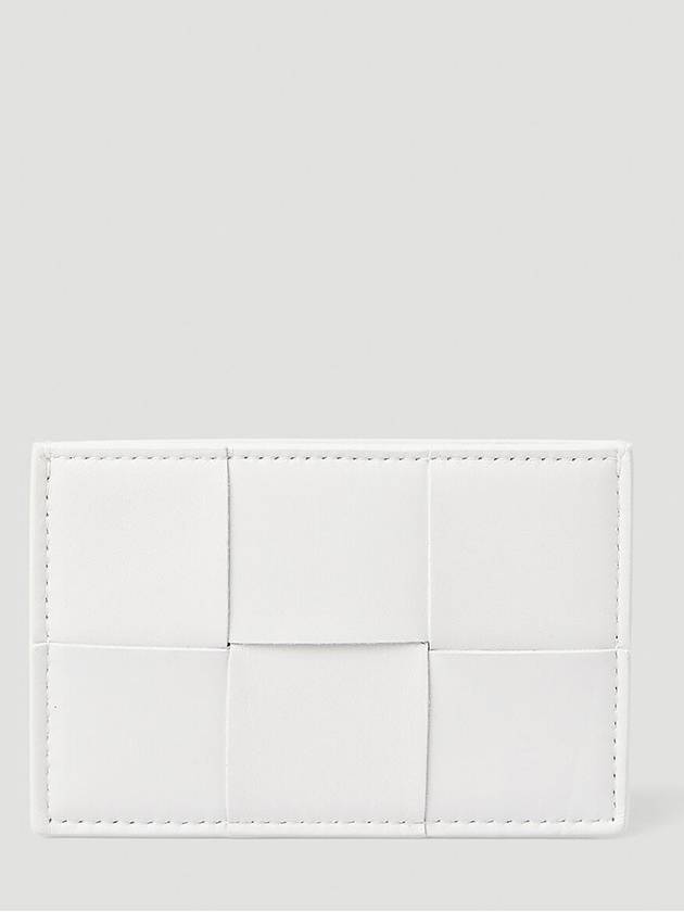 Intrecciato Leather Card Wallet Chalk - BOTTEGA VENETA - BALAAN 3