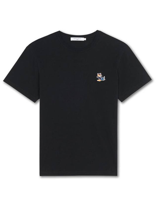 Fox Logo Patch Short Sleeve T-Shirt Black - MAISON KITSUNE - BALAAN 2