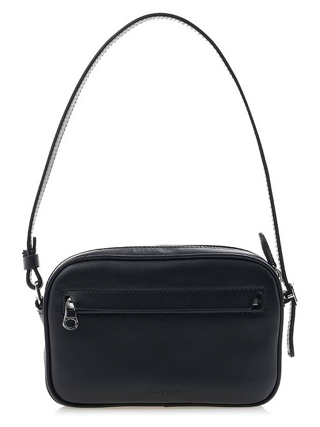 Camera Slim Leather Shoulder Bag Black - COURREGES - BALAAN 5