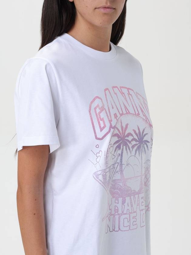 T-shirt di cotone Ganni con logo - GANNI - BALAAN 4