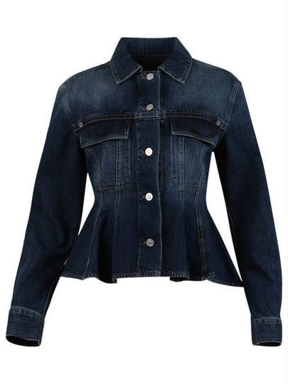 Peplum Denim Jacket Blue - GIVENCHY - BALAAN 2