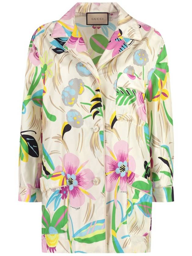 Women's Oversized Silk Shirt 752917 ZANXO-9132 - GUCCI - BALAAN 2