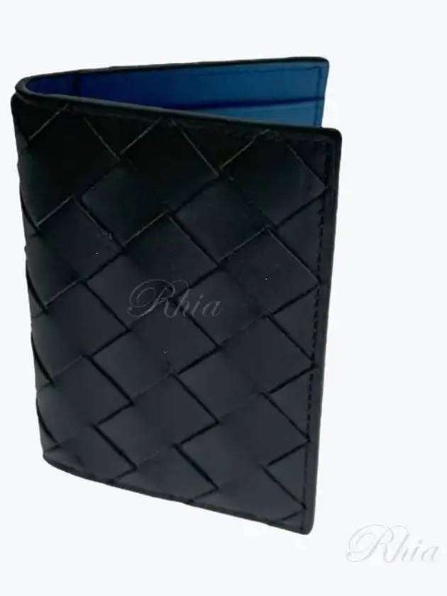 Intrecciato Card Wallet Blue Ardoise - BOTTEGA VENETA - BALAAN 2