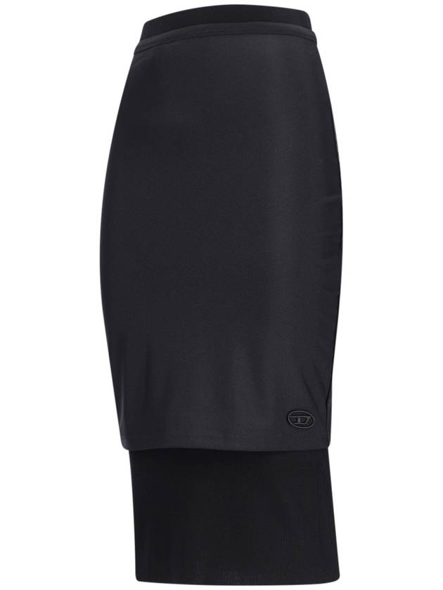 Stretch midi pencil skirt black - DIESEL - BALAAN 4