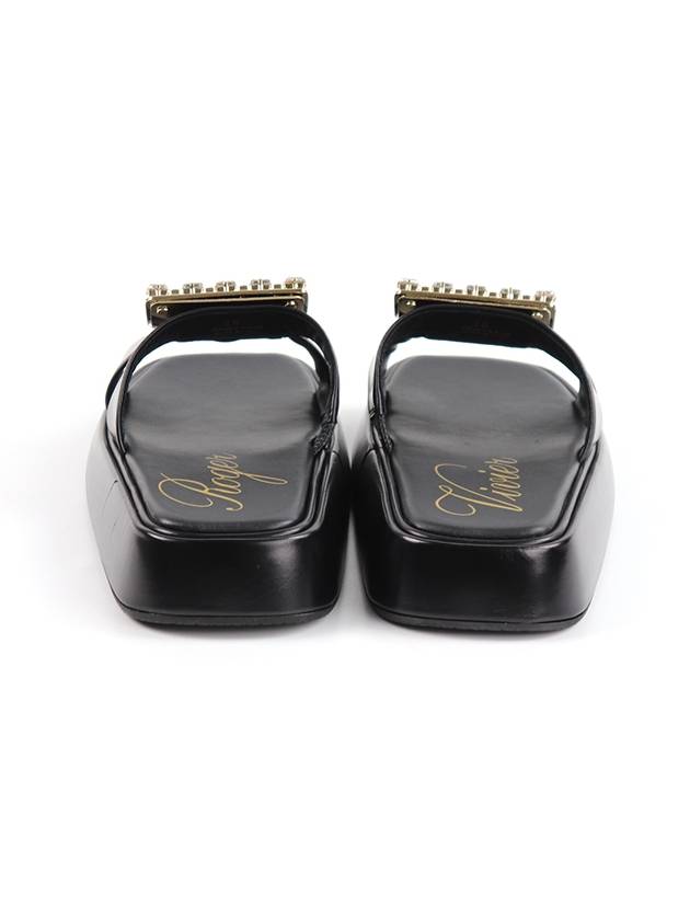 Strass Buckle Mule Black - ROGER VIVIER - BALAAN.