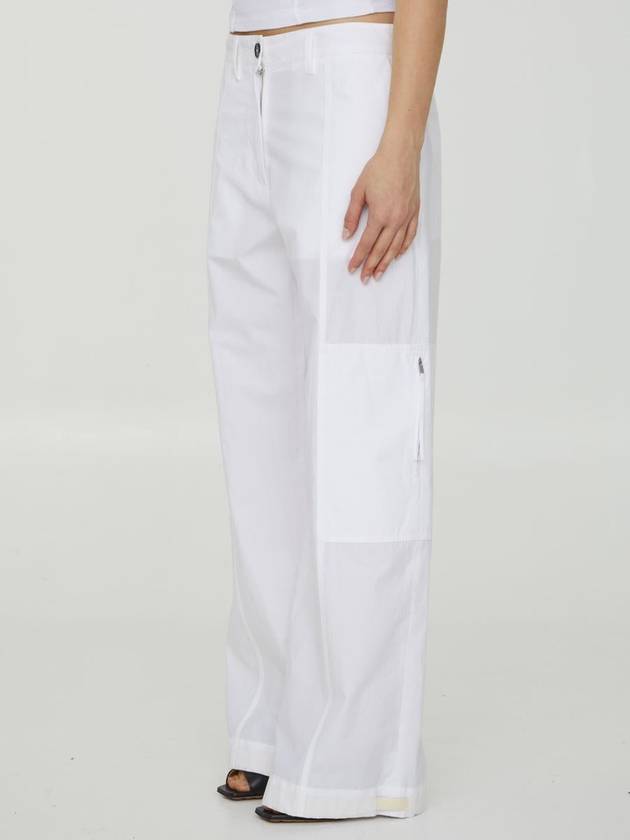 23 ss White Cotton Pants J40KA013345127100 B0020171508 - JIL SANDER - BALAAN 3