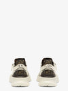 Flow FF Logo Low Top Sneakers Beige - FENDI - BALAAN 6