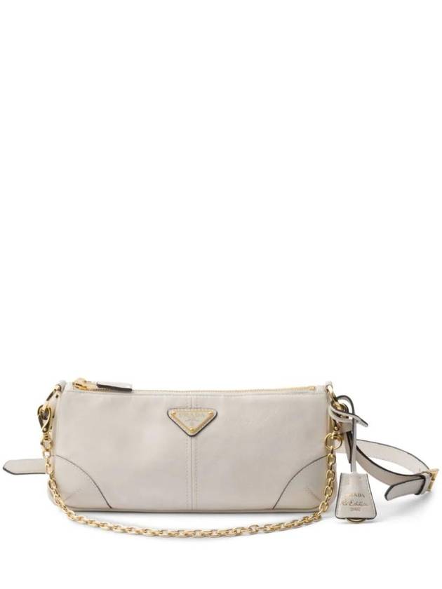 Re-Edition 2002 Medium Leather Shoulder Bag White - PRADA - BALAAN 1