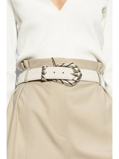 Iro Embella Leather Belt, Women's, White - IRO - BALAAN 2