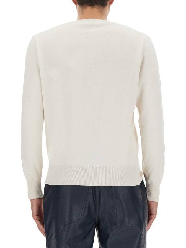 ORB Embroidered Crew Neck Knit Top Cream - VIVIENNE WESTWOOD - BALAAN 4