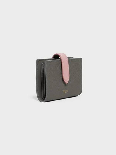 Two tone strap half wallet small gray vintage pink 10H263BRU 10GV - CELINE - BALAAN 2