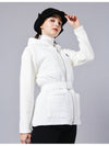 Wellon Padded Jersey Patch Hood Zip-up Elastic Belt White Jacket DO6232JK97 1 - DOYOUKNOWMC GOLF WEAR - BALAAN 3