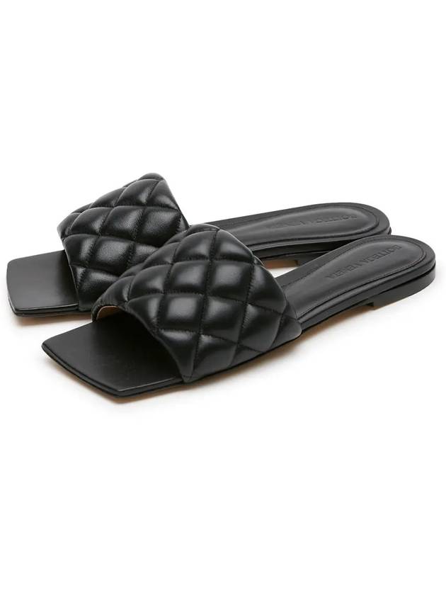 Padded Quilted Slippers Black - BOTTEGA VENETA - BALAAN 2