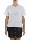 Rive Gauche Short Sleeve T-Shirt White - SAINT LAURENT - BALAAN 6